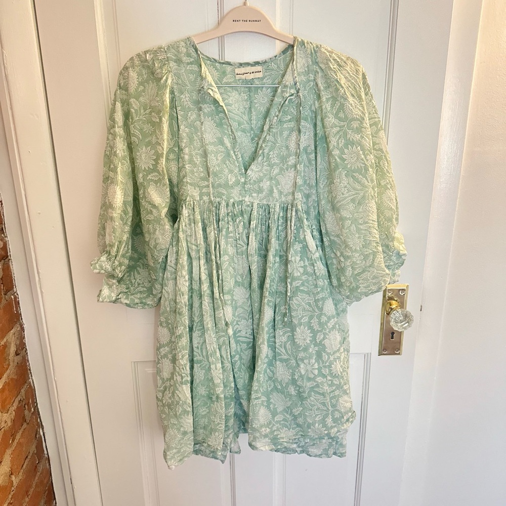 Daughters of India Floral Green Dress